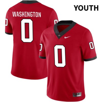 Youth Georgia Bulldogs NCAA #0 Darnell Washington Nike Stitched Red NIL 2022 Authentic College Football Jersey ABX2754OX